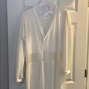 Cream custom made jumpsuit